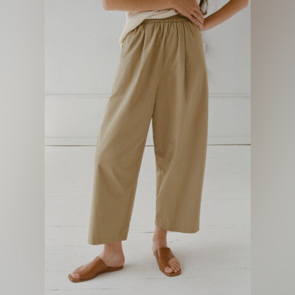 Shaina Mote Easy Pants Khaki Small